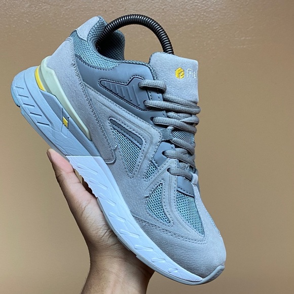 Fitville Rebound Core V1 Walking Sneakers “Sandy Gray Yellow White” Size 8.5EW - Picture 11 of 16